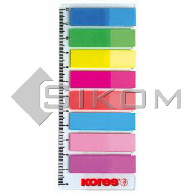 Samolepící záložky Kores Index Strips - 8 x 25 lístků